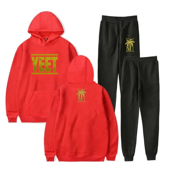Jey Uso Yeet Hoodies Jogger Pants Unisex 2 Piece Sets Casual Sweatshirts+Sweatpants Suit