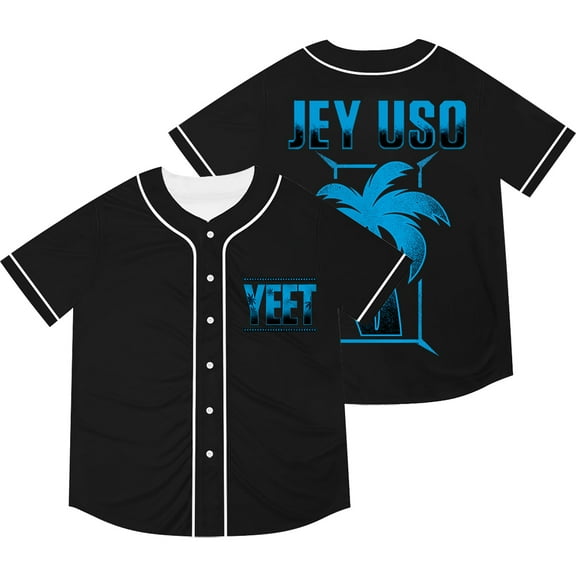 Jey Uso Yeet Logo Merch Baseball Jacket Tee Cosplay Unisex Fashion Short Sleeve V-neck T-Shirts