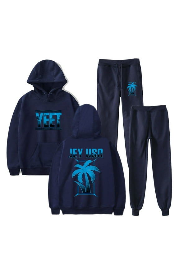 Jey Uso Yeet Logo Merch Hoodies Jogger Pants Set Cosplay Unisex Fashion HipHop Streetwear Sweatshirts