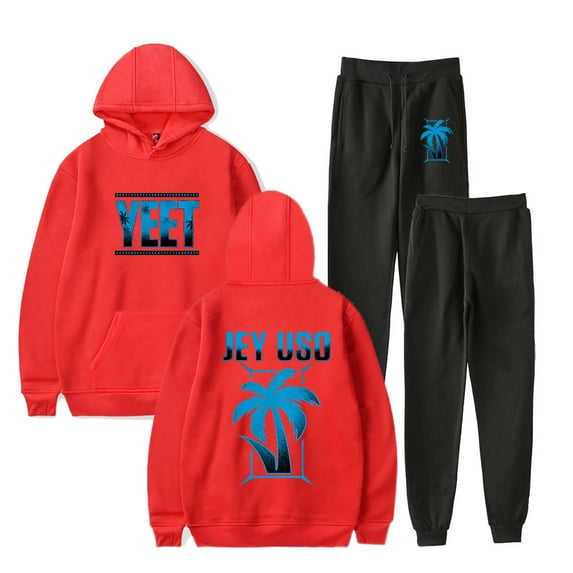 Jey Uso Yeet Logo Merch Hoodies Jogger Pants Set Cosplay Unisex Fashion HipHop Streetwear Sweatshirts