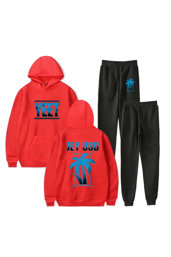 Jey Uso Yeet Logo Merch Hoodies Jogger Pants Set Cosplay Unisex Fashion HipHop Streetwear Sweatshirts