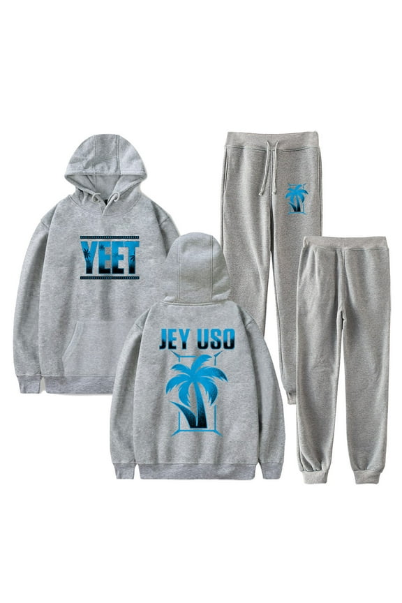 Jey Uso Yeet Logo Merch Hoodies Jogger Pants Set Cosplay Unisex Fashion HipHop Streetwear Sweatshirts