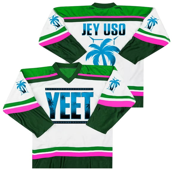 Jey Uso Yeet Logo Merch Jersey Cosplay Women Men Fashion Long Sleeve V-neck T-Shirts Sweatshirts