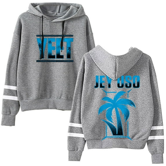 Jey Uso Yeet Logo Merch Pullover Hoodies Pocketless Parallel Bars Sleeve Streetwear Sweatshirts