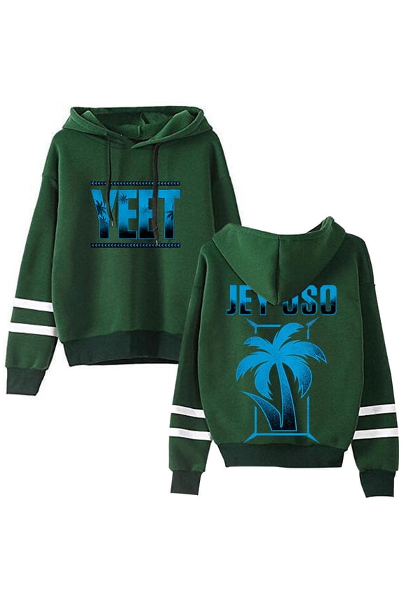 Jey Uso Yeet Logo Merch Pullover Hoodies Pocketless Parallel Bars Sleeve Streetwear Sweatshirts