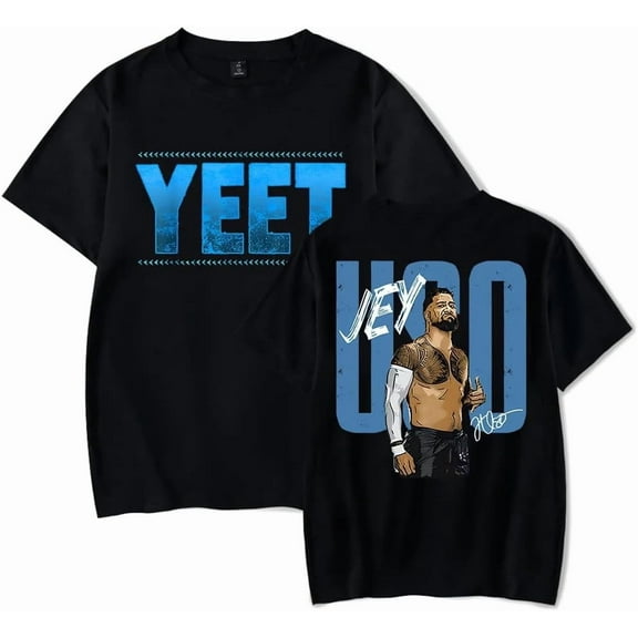 Jey Uso Yeet Logo Merch Sportwear T-shirt Short-Sleeved Top Fashion Casual Summer Unisex Gym Tee