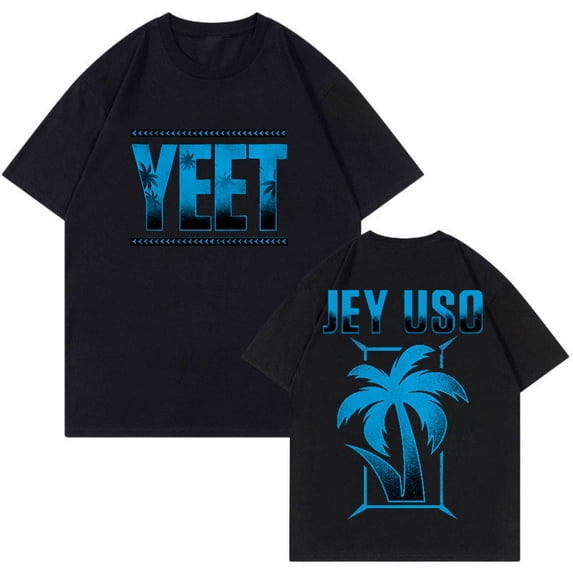 Jey Uso Yeet Logo T-shirt Crewneck Short Sleeve Cotton Tee Women Men Streetwear Trendy Outfits