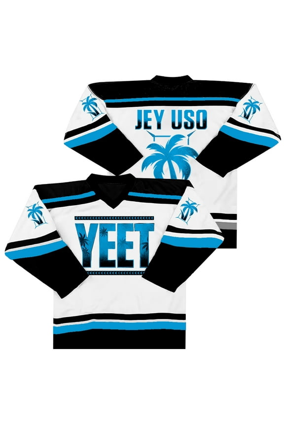 Jey Uso Yeet Logo Unisex Long-Sleeve V-Neck Jersey & Sweatshirt - Trendy Cosplay & Fashion Merch