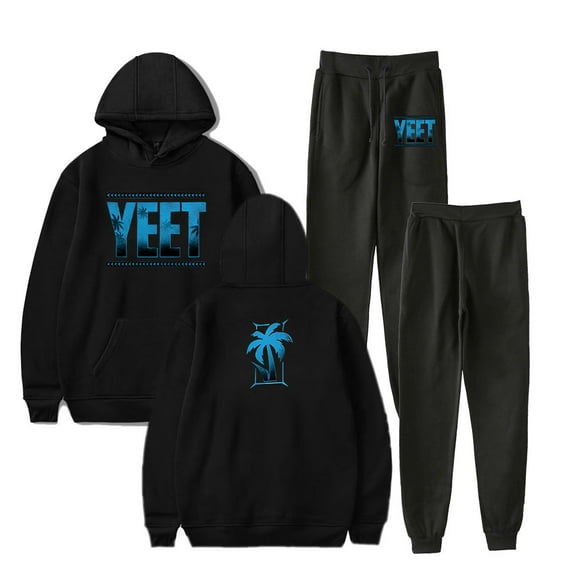 Jey Uso Yeet Men/Women Fall Suit Hoodies Sportswear Hooded Ankle Banded Pant Two Piece Set