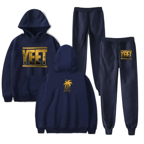 Jey Uso Yeet Merch Hoodie and SWEATPANTS set pop print Unisex Casual Street Clothing