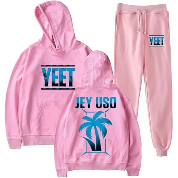 Jey Uso Yeet Merch Logo hoodies suits pocket drawstring hoodies sweatshirt men/women Strap sports pants