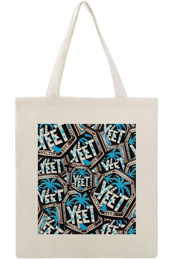 Jey Uso Yeet Merch Portable Shopping Canvas Tote Bag Gift Bags Durable Beach Tote 15.8x13.4 Inch