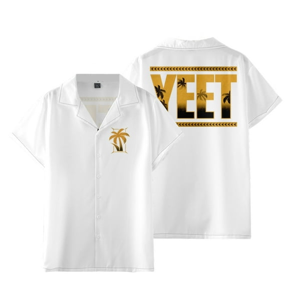 Jey Uso Yeet Merch Shirt Women Men Camp Collar Short Sleeve V-Neck Shirts