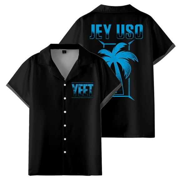 Jey Uso Yeet Merch Women Men's Short Sleeve Button-up Shirts Casual T-shirt Trendy Outfits