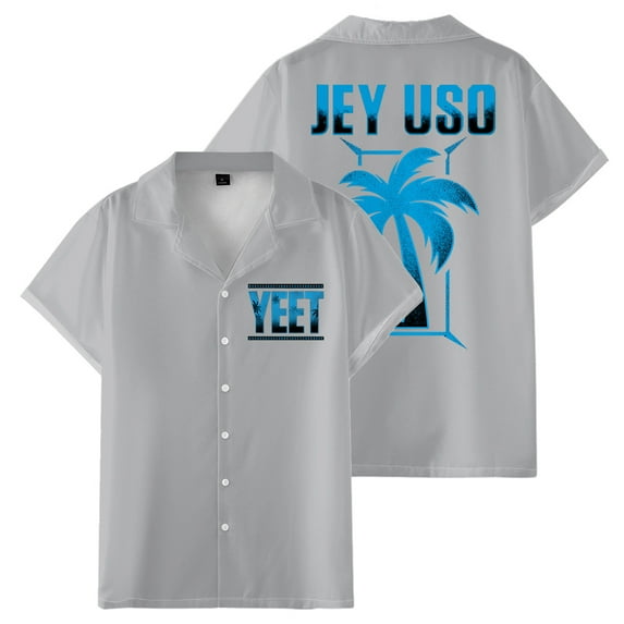 Jey Uso Yeet Merch Women Men's Short Sleeve Button-up Shirts Casual T-shirt Trendy Outfits