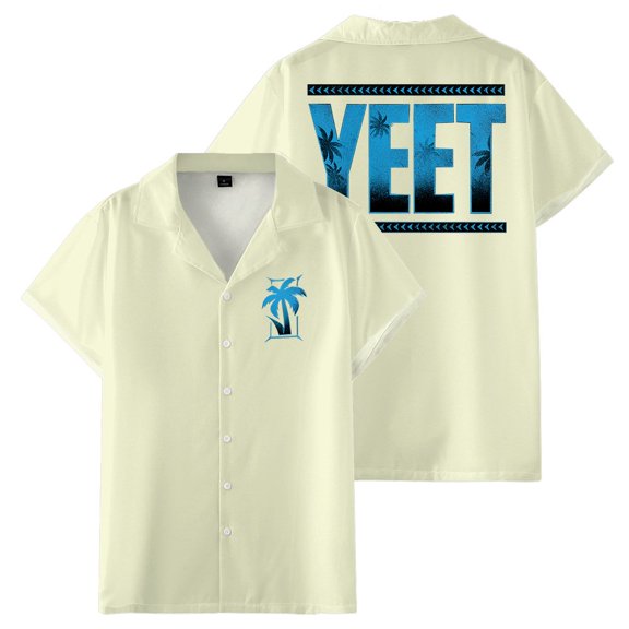 Jey Uso Yeet Shirt Women Men Camp Collar Short Sleeve V-Neck Fashion Shirts