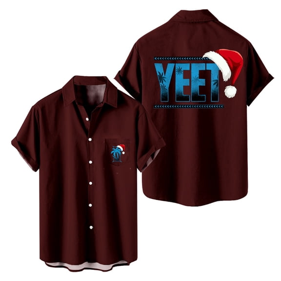 Jey Uso Yeet Short Sleeved Shirts Casual Shirt Christmas 2024 Tshirt Hip Hop V-neck