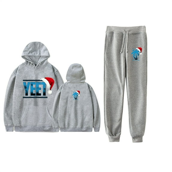 Jey Uso Yeet Sweatsuit Christmas Hoodies Jogger Pants Unisex Fall Suit 2 Piece Sets