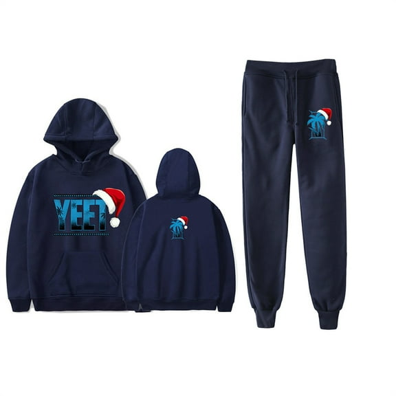 Jey Uso Yeet Sweatsuit Christmas Hoodies Jogger Pants Unisex Fall Suit 2 Piece Sets