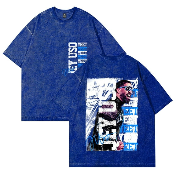 Jey Uso Yeet T-Shirt Cotton Vintage Wash Tee For Women/Men Unisex Summer Short Sleeve Fashion Tshirt Streetwear