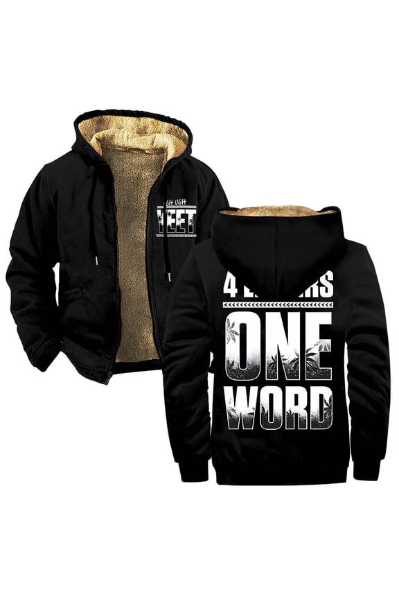 Jey USO Four Letters One Word Zipper Hoodies Women Men Jacket Parkas Long Sleeve Fashion Streetwear Coat