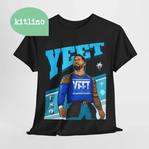 Jey Uso Yeet Wrestling T-shirt TK81685 ,Black Color,Size L