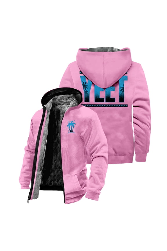 Jey Uso Yeet Zipper Hoodie Unisex Winter Coat Long Sleeve Streetwear Women Men Jacket Parkas