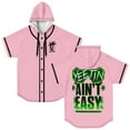 thumbnail image 1 of Jey Uso Yeetin' Ain't Easy Hooded Baseball Jersey Short Sleeve Shirt Women Men Crewneck Tee, 1 of 3