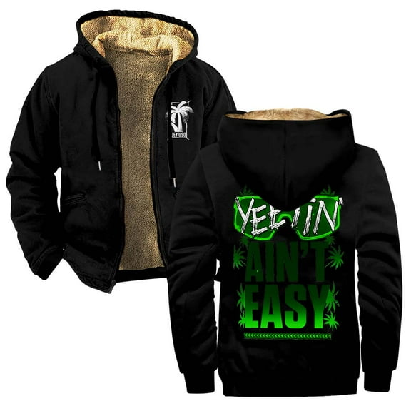 Jey Uso Yeetin' Ain't Easy Zipper Hoodies Women Men Jacket Parkas Long Sleeve Fashion Streetwear Coat