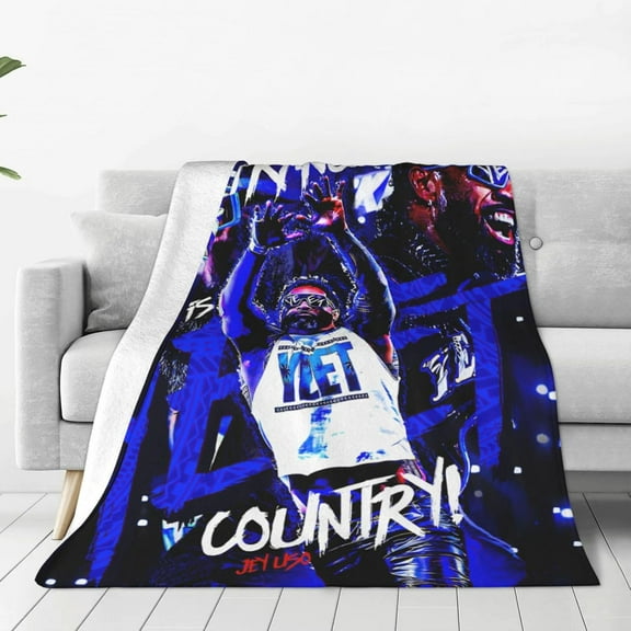 Jey Wrestler USO Throw Blanket Convenient Air Conditioner Blanket Queen Size Blankets for All Seasons Classic Blankets for Office for Hiking 50"x40"