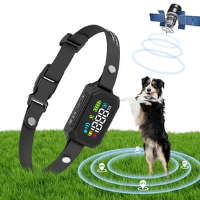 Jewyow GPS Wireless Electric Dog Fence, Perimeter Containment System with Rechargeable Collar, 331999 Yards Range, IPX7 Waterproof, 3 Correction Modes (Beep/Vibration/Shock)