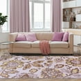 thumbnail image 1 of Jezabel Traditional Floral Non-Slip Indoor Washable Area Rug by Blue Nile Nills - 5' x 8', Lilac/ Grey, 1 of 6
