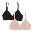 thumbnail image 1 of Jezebel 2-Pack Pima Cotton Bralette 900821P2 Color: Gray And Black Size: SMALL, 1 of 4