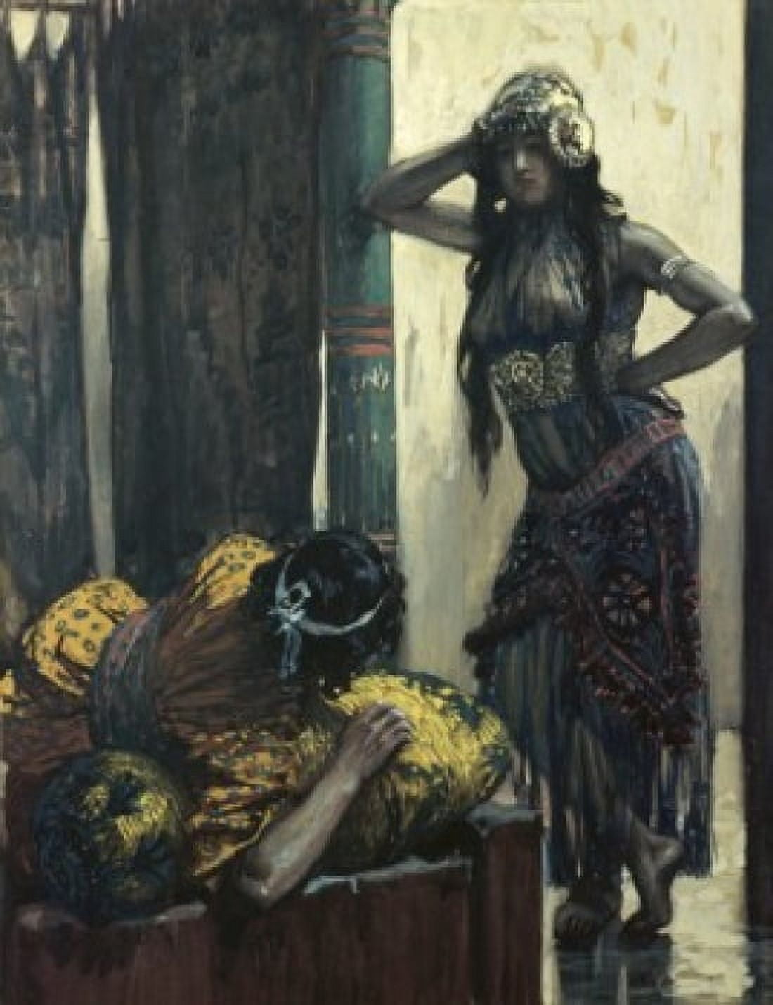 Jezebel Advises Ahab James Tissot (1836-1902 French) Watercolor on paper Jewish Museum New York USA Canvas Art - James Tissot (18 x 24)
