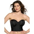 thumbnail image 1 of Felina | Body Veil Longline Strapless Bra | Seamless | Contour | Adjustable (36G, Black), 1 of 6
