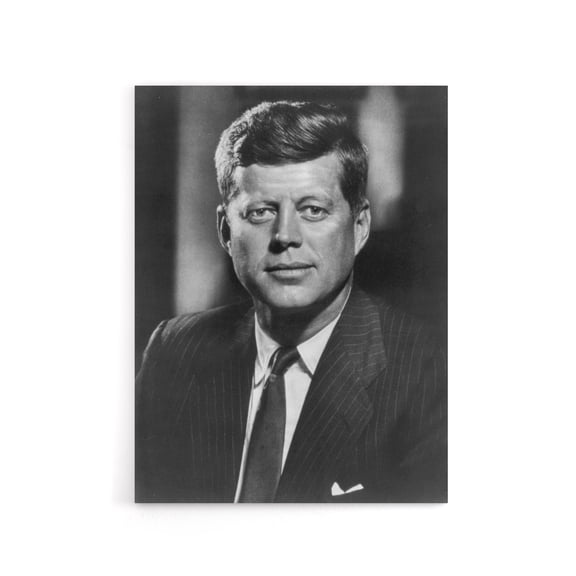 Jfk John Kennedy Usa President Canvas Wall Art Print 18X24"