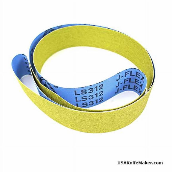 Jflex 2"x72" 320 grit AO belt - Klingspor 312 - YELLOW
