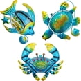 thumbnail image 1 of Jfrising Oceanic Metal Fish Crab Turtle Wall Decals (3 Pack), 1 of 7