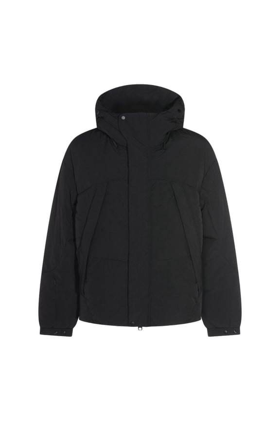 Boxy Black Padded Jacket With High Collar (Men's)