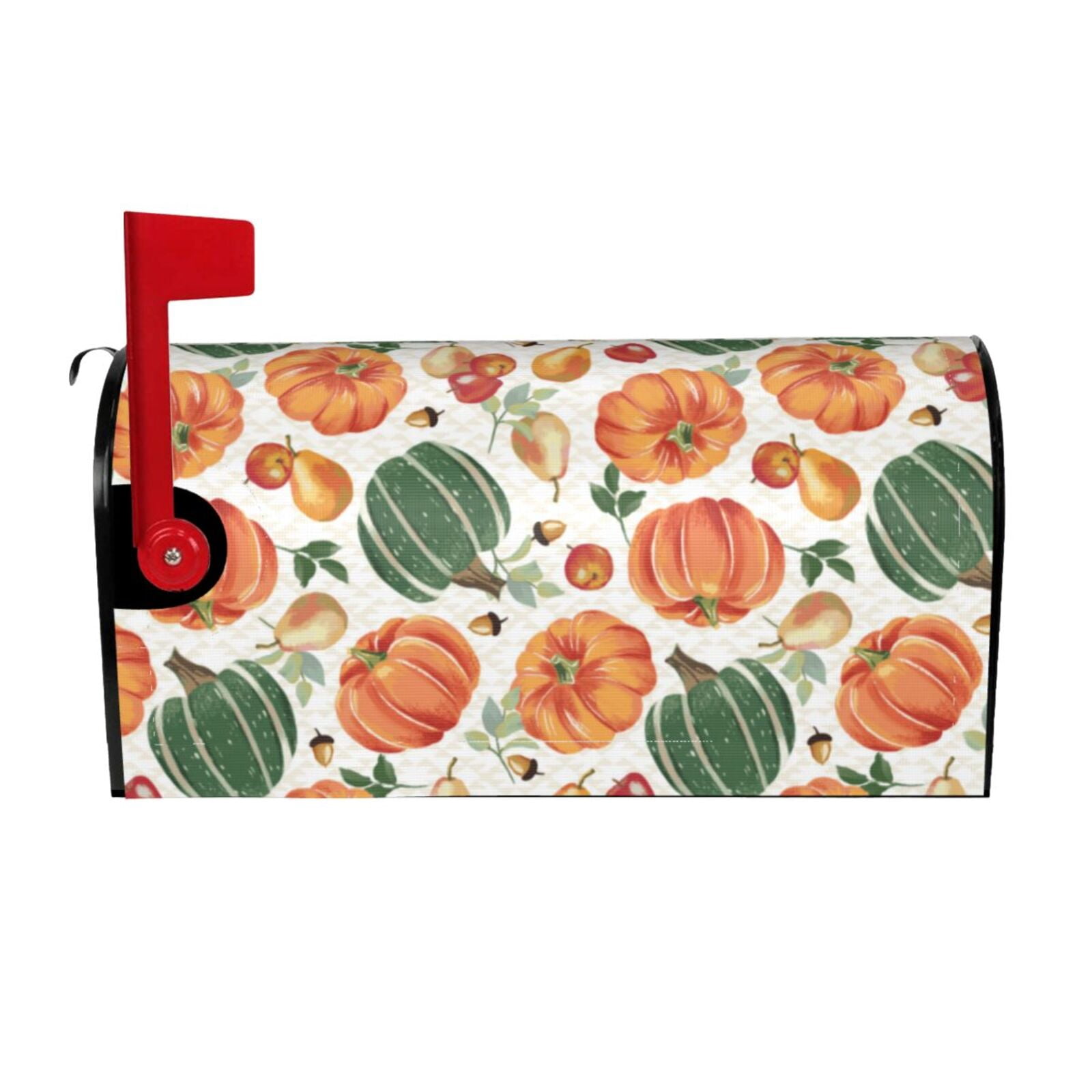Kuizee Magnetic Mailbox Cover - Autumn Watercolor Sunflower Pumpkin Design, Weatherproof PVC Wrap - View #8
