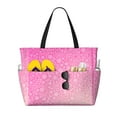 Jgfou Breast Cancer Pink Ribbons Awareness for Beach Travel Bag