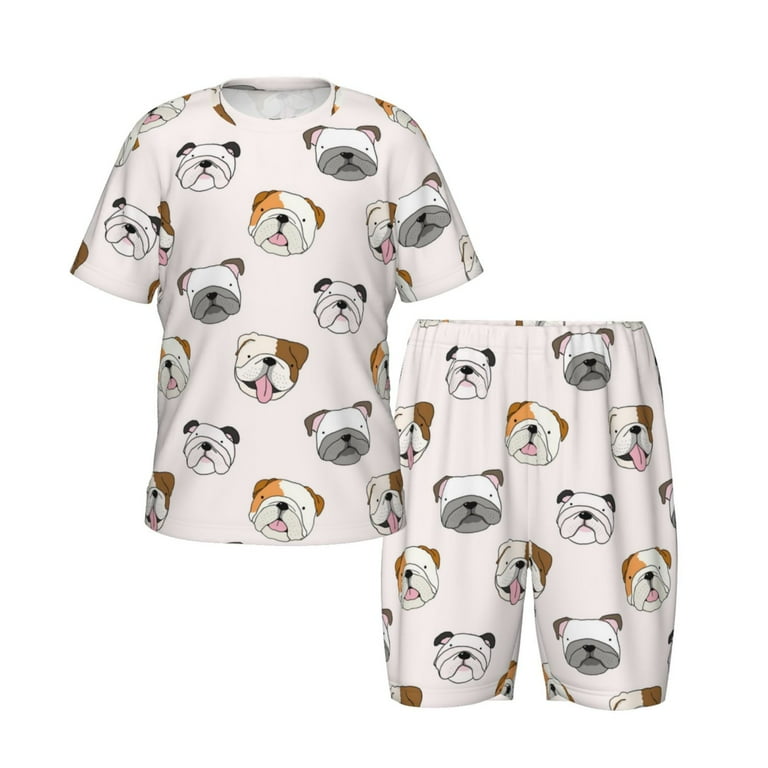 2 PIece English Bulldog Long PJ Set 2 PIece English Bulldog Long PJ Set