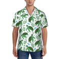 Jgfou Cartoon Turtle Print Men's Short Sleeve Hawaiian Shirt Full Width Single Side Printing
