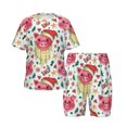 Jgfou Christmas Cute Pigs Print Short Set Pajamas for Boys Girls Cotton