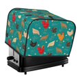Jgfou Cute Hens And Rooster Print Toaster Cover Appliance 4 Slice,Bread