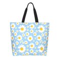 Jgfou Daisies Flowers Pattern Shoulder Tote Bag Handle Satchel Handbag
