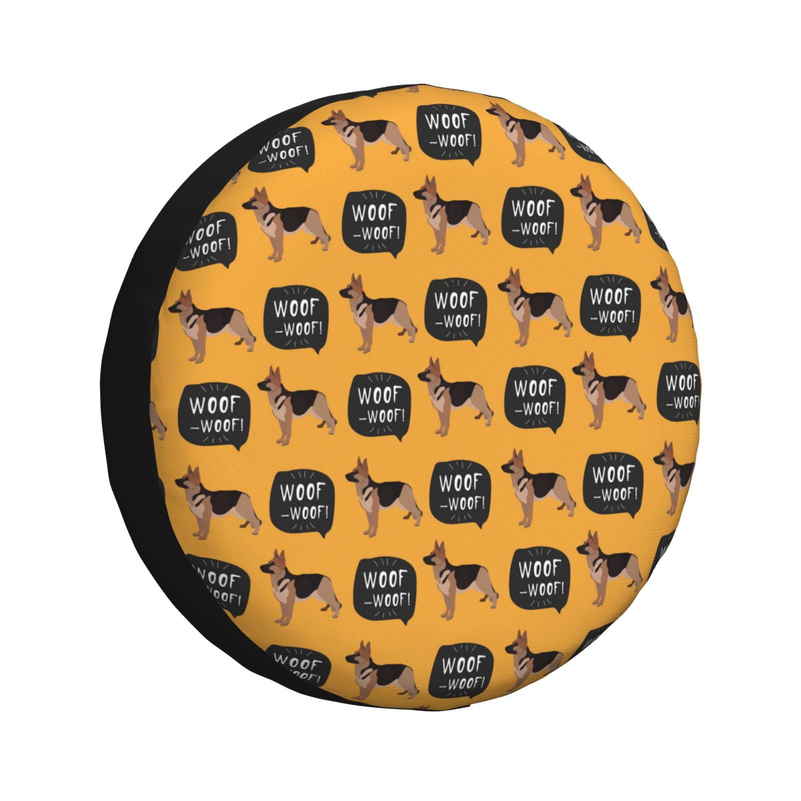 Jgfou German Shepherd Woof Print Spare Tire Cover Weatherproof Sun
