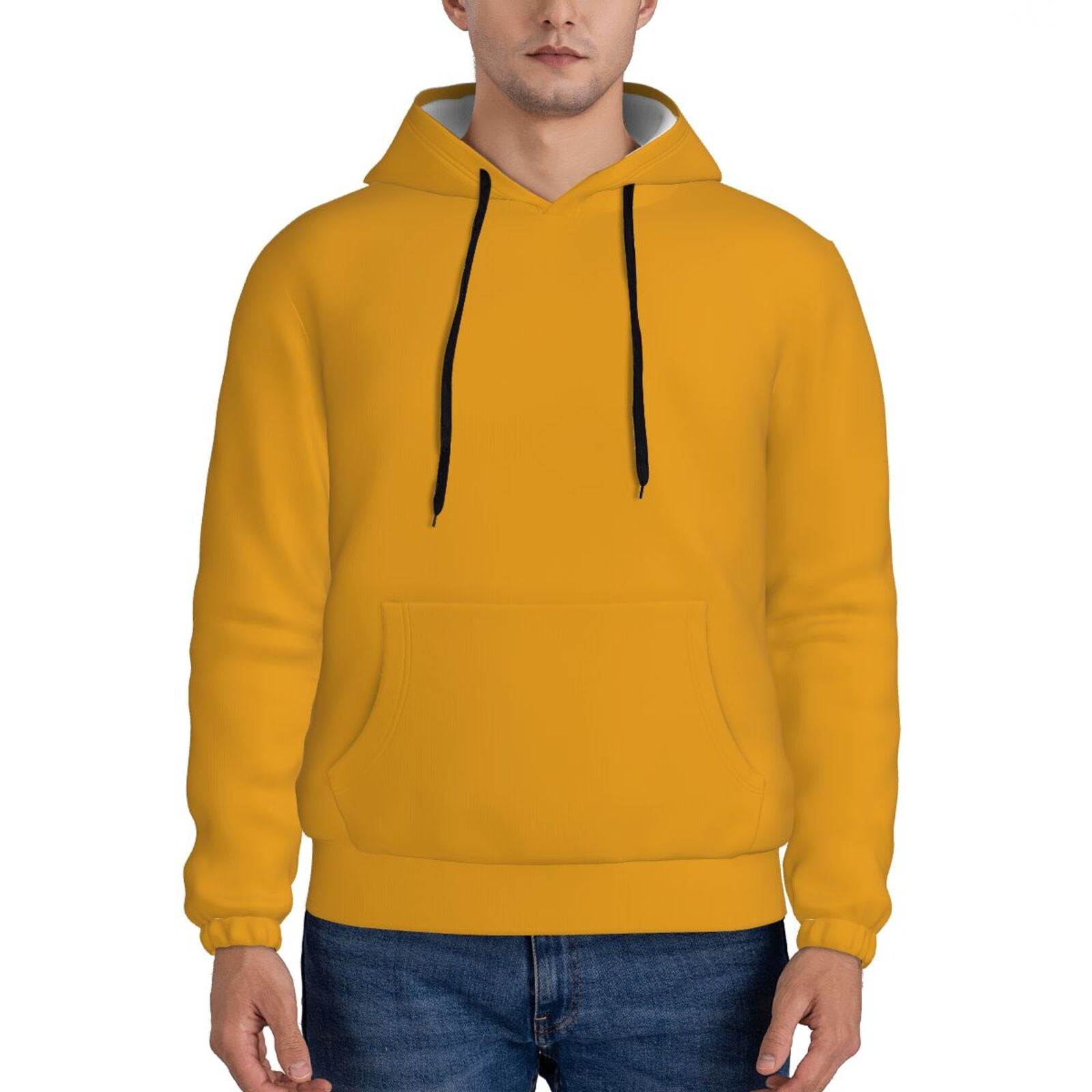 Jgfou Goldenrod Pattern Mens Hooded Sweatshirt Casual Long Sleeve