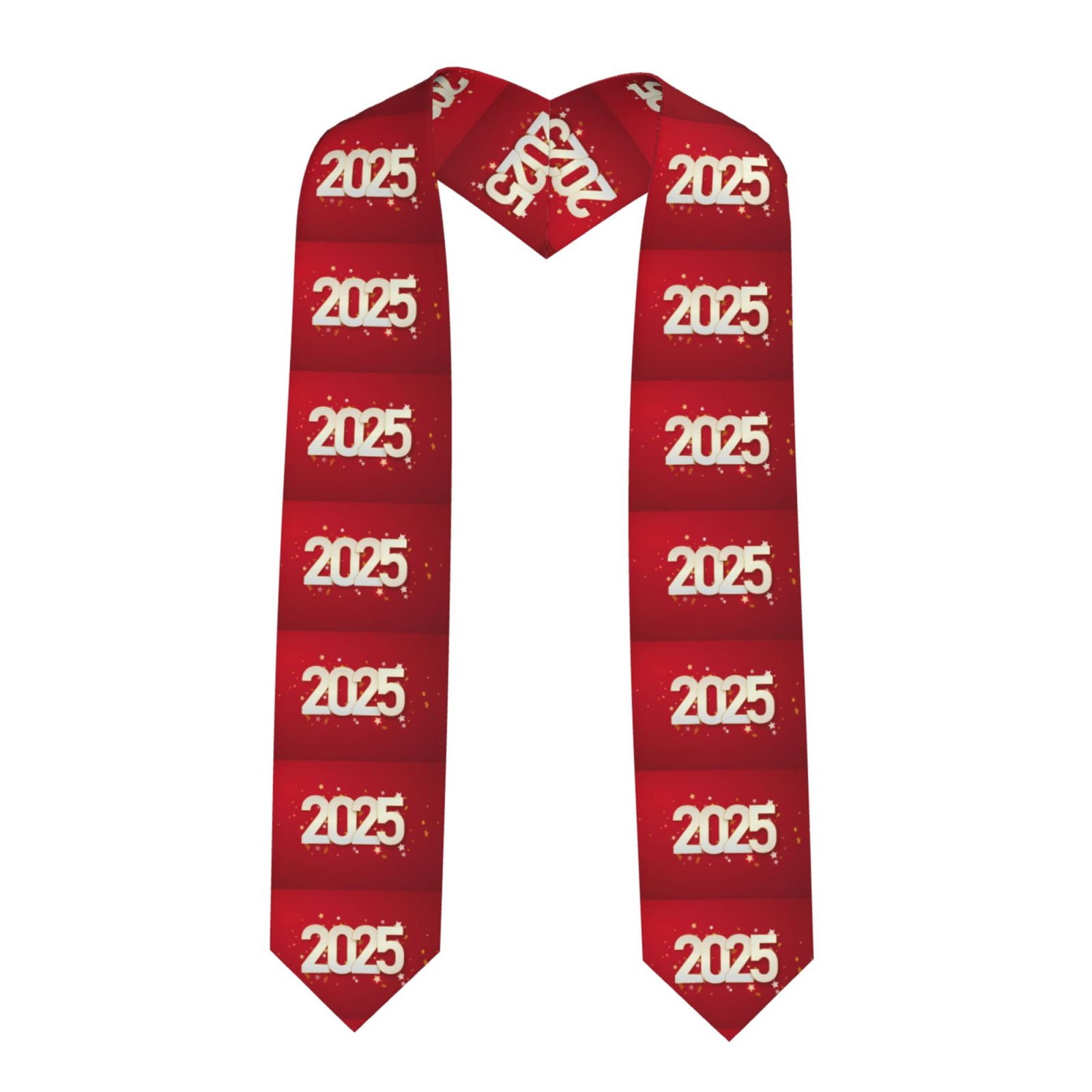 Jgfou Happy New 2025 Year Print Graduation Stoles, Unisex Adult