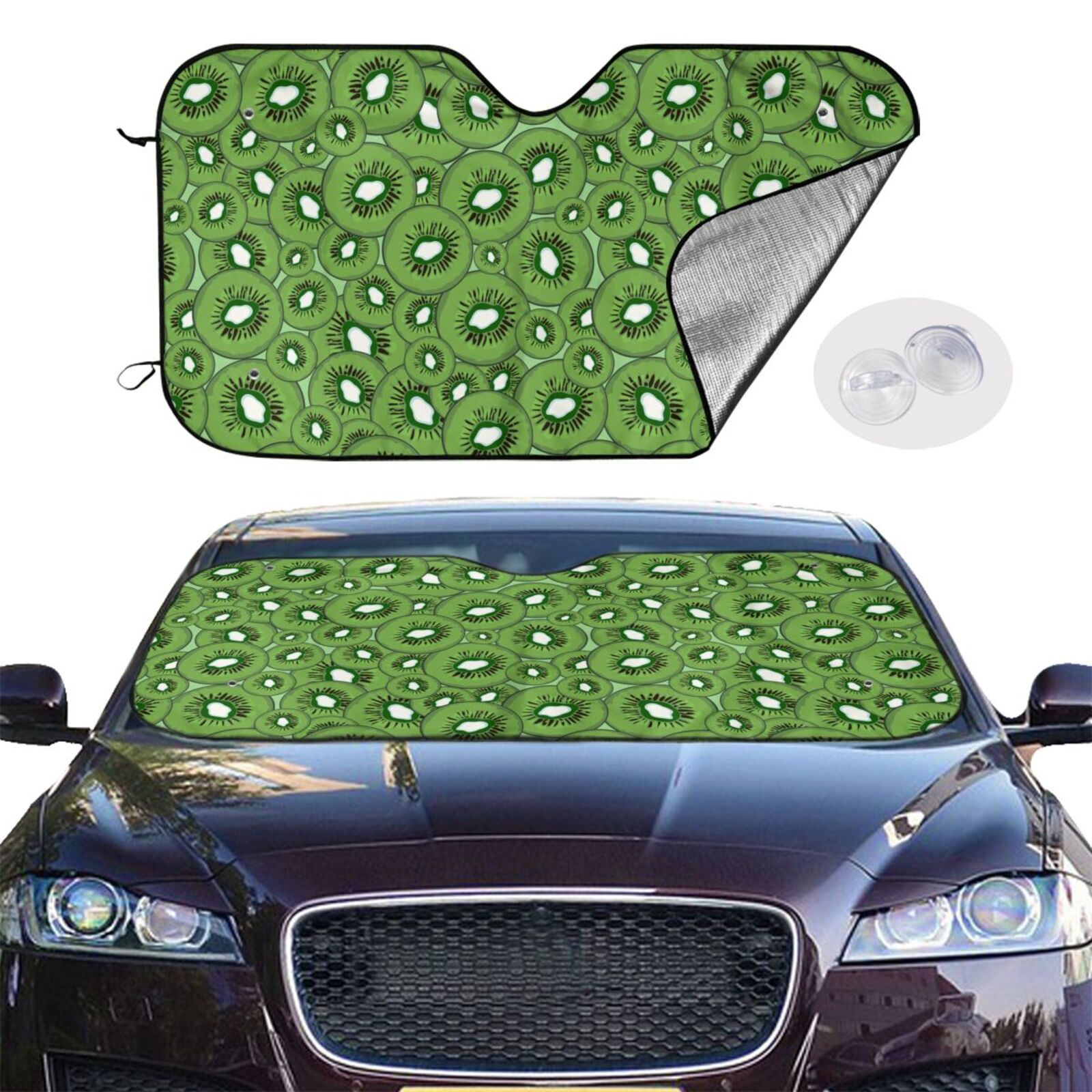Jgfou Kiwi Fruit Windshield Sun Shades,Car Sun Shade for Front Window ...